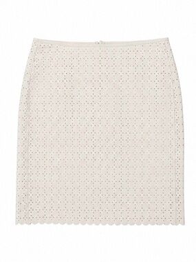 Taifun perforated geometric scallop hem skirt